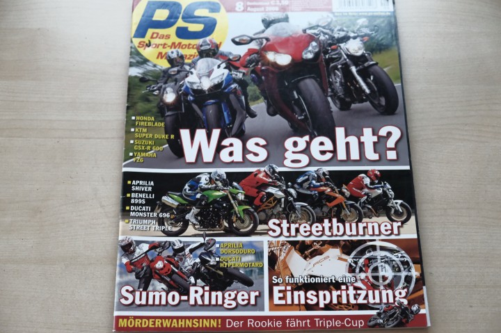 Deckblatt PS Sport Motorrad (08/2008)